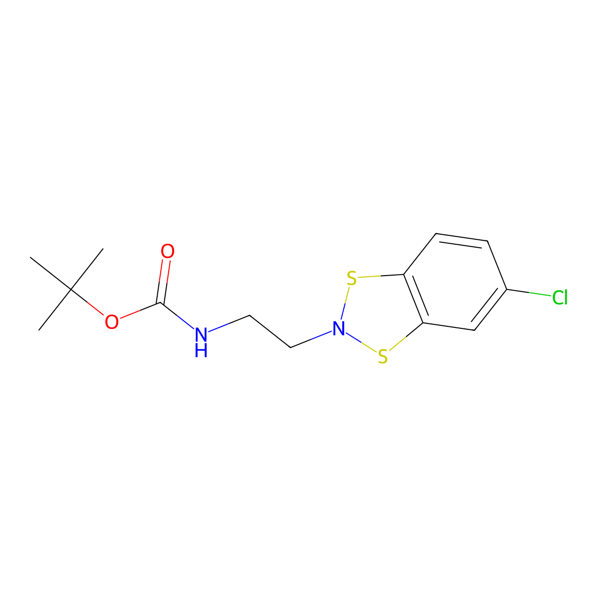 tert-Butyl N-[2-(5-chloro-2H-1,3,2-benzodithiazol-2-yl)ethyl]carbamate molecular structure, CAS 2060031-75-4
