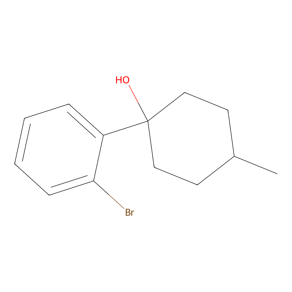 1-(2-Bromophenyl)-4-methylcyclohexan-1-ol molecular structure, CAS 2060031-78-7
