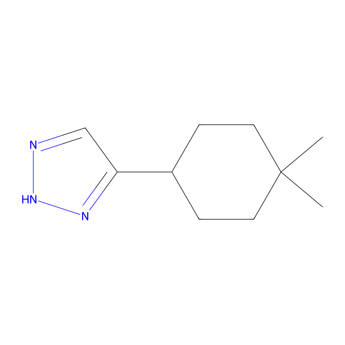 4-(4,4-Dimethylcyclohexyl)-2H-1,2,3-triazole molecular structure, CAS 2060031-80-1