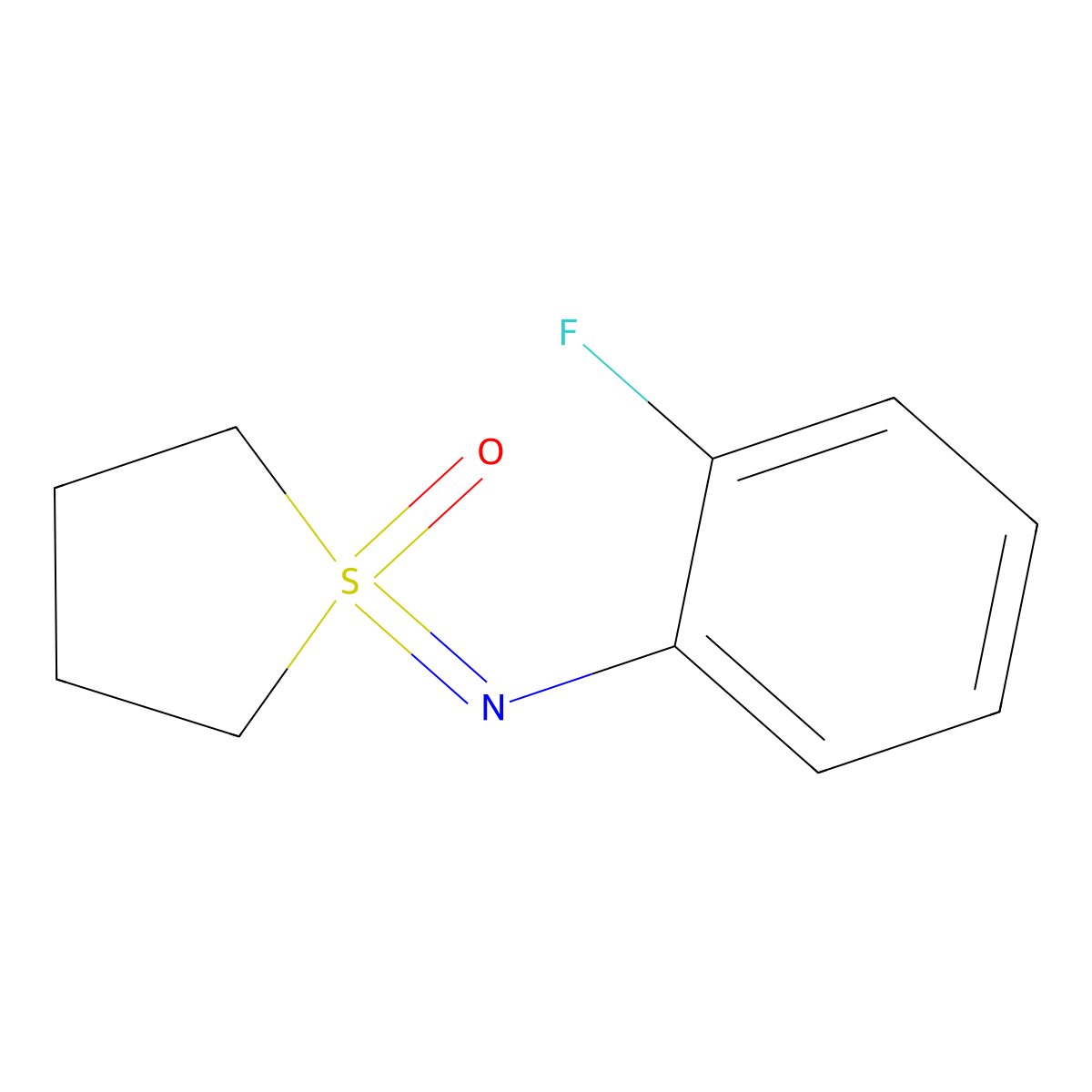 1-[(2-Fluorophenyl)imino]-1lambda6-thiolan-1-one molecular structure, CAS 2060031-81-2