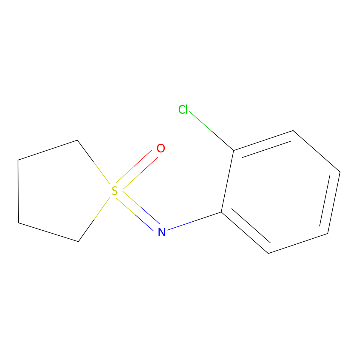 1-[(2-Chlorophenyl)imino]-1lambda6-thiolan-1-one molecular structure, CAS 2060031-85-6