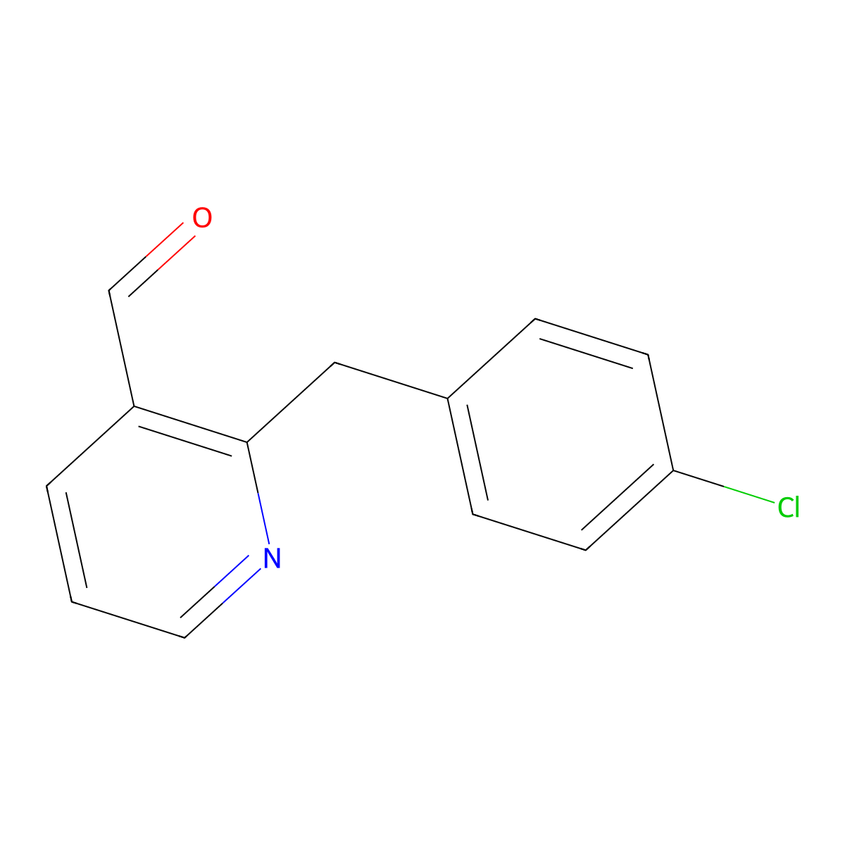 2-[(4-Chlorophenyl)methyl]pyridine-3-carbaldehyde molecular structure, CAS 2060031-87-8