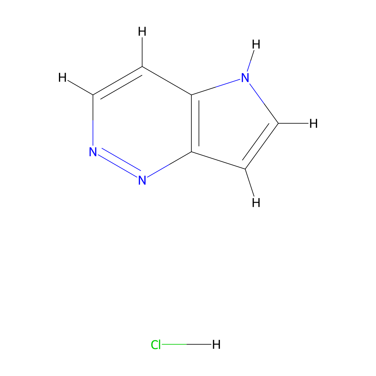 5H-Pyrrolo[3,2-c]pyridazine hydrochloride molecular structure, CAS 2060031-96-9