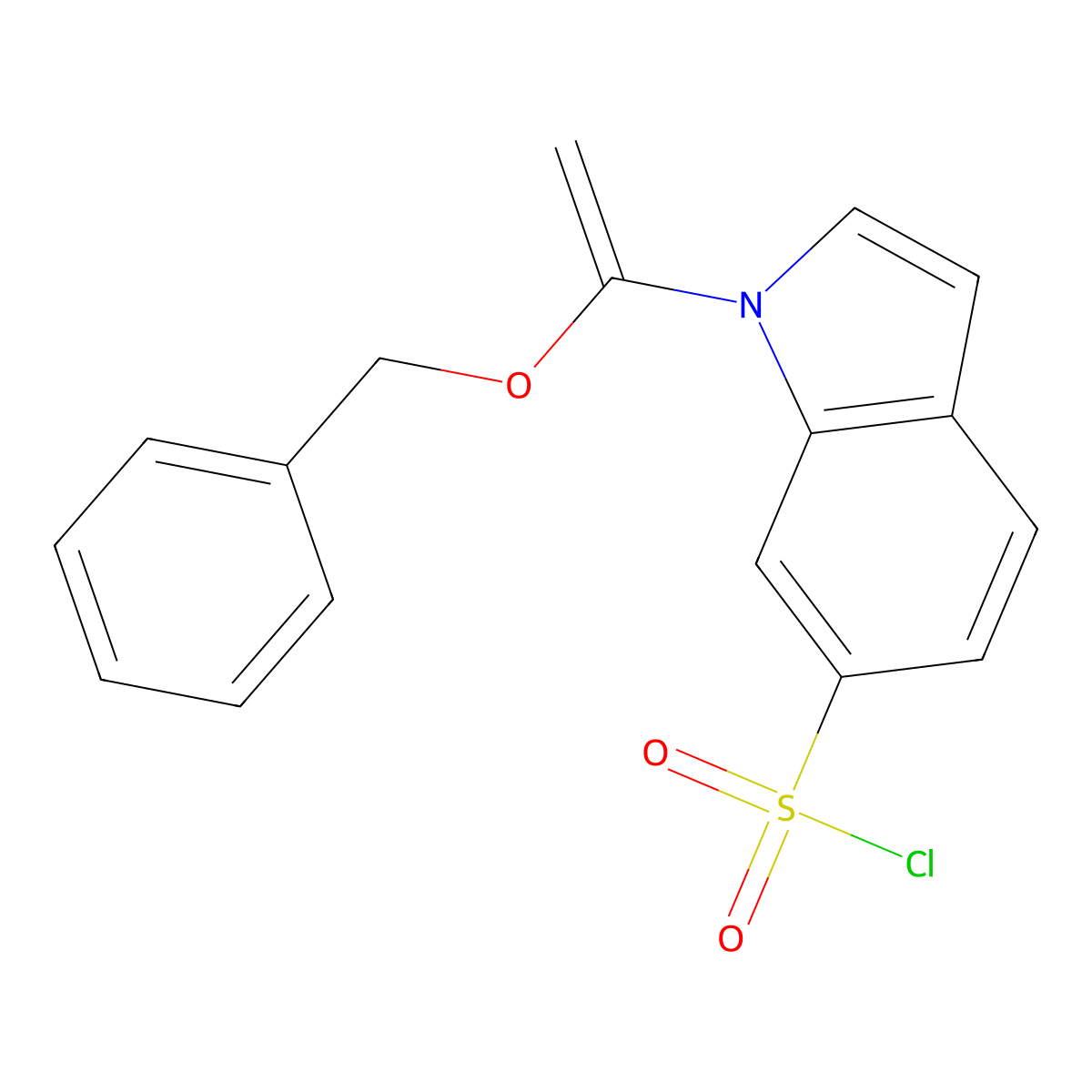 1-[1-(Benzyloxy)ethenyl]-1H-indole-6-sulfonyl chloride molecular structure, CAS 2060031-98-1