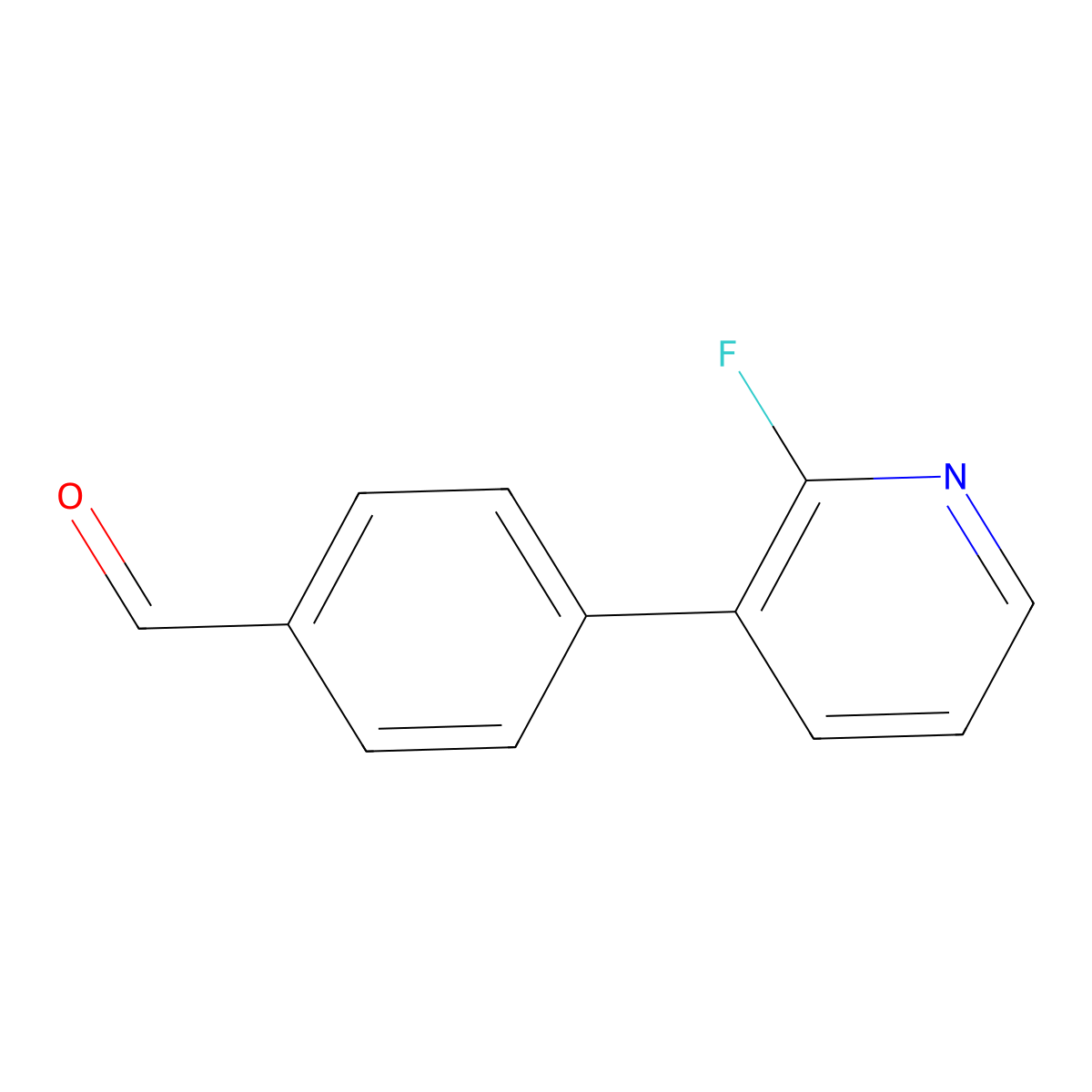 4-(2-Fluoropyridin-3-yl)benzaldehyde molecular structure, CAS 2060031-99-2