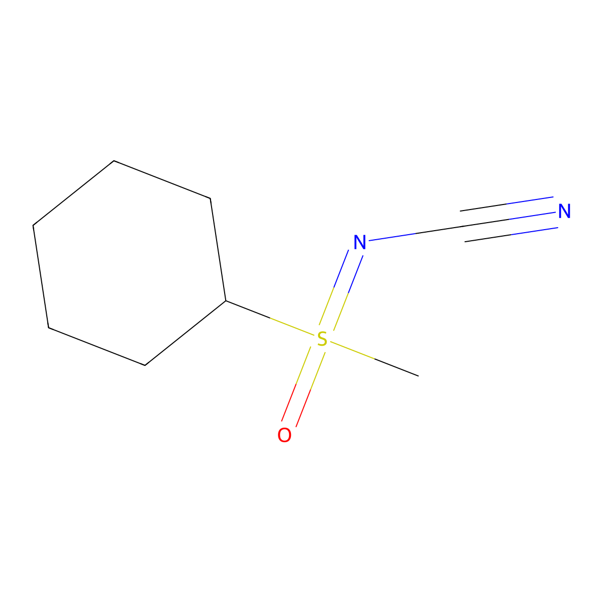 Cyano[cyclohexyl(methyl)oxo-lambda6-sulfanylidene]amine molecular structure, CAS 2060032-03-1