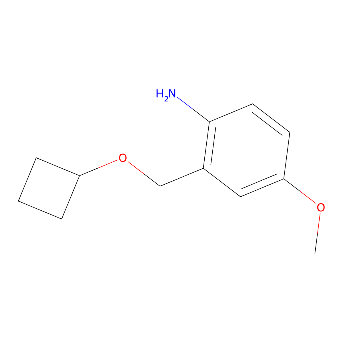 2-(Cyclobutoxymethyl)-4-methoxyaniline molecular structure, CAS 2060032-06-4