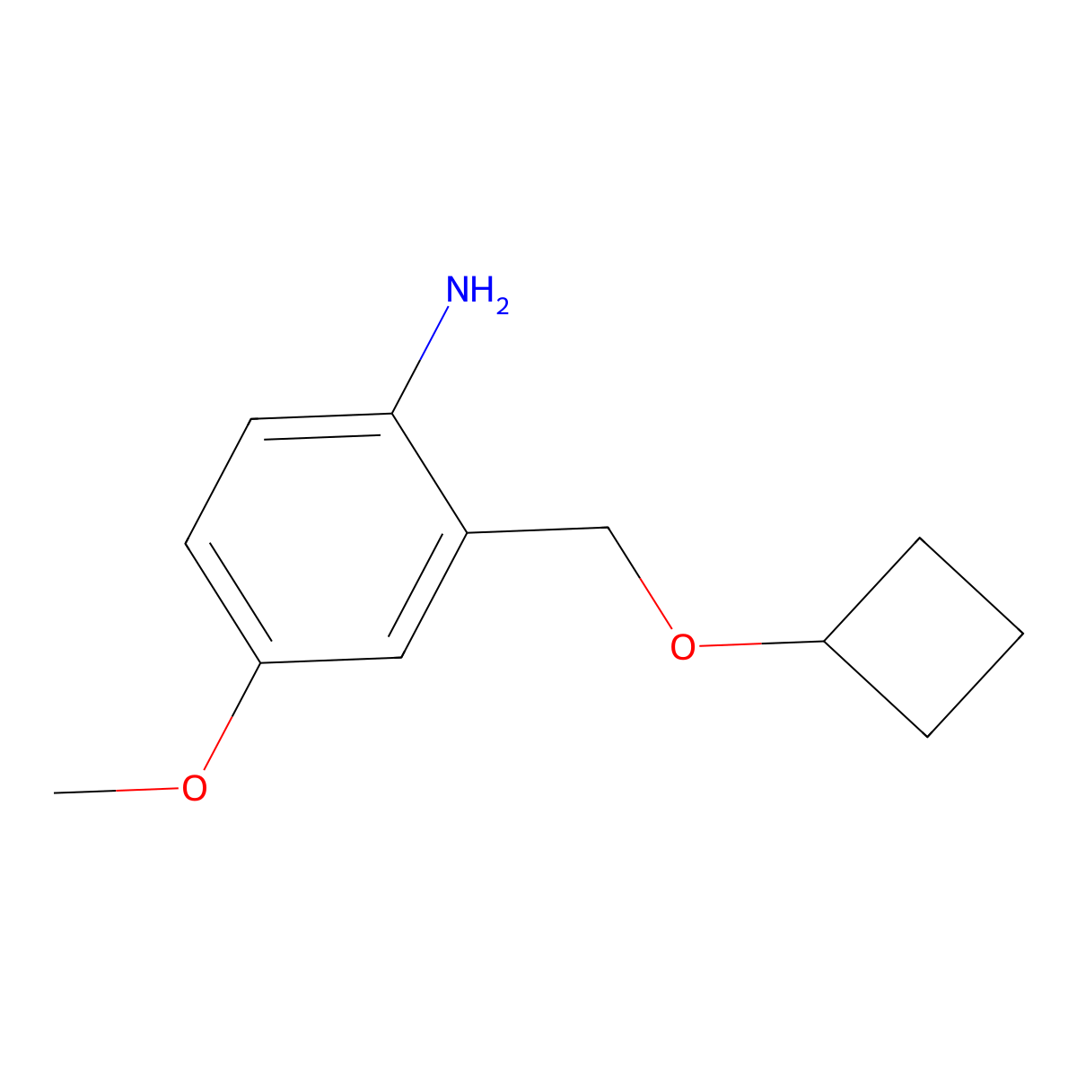 2-(Cyclobutoxymethyl)-4-methoxyaniline molecular structure, CAS 2060032-06-4
