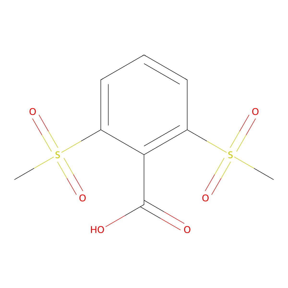 2,6-Dimethanesulfonylbenzoic acid molecular structure, CAS 2060032-07-5