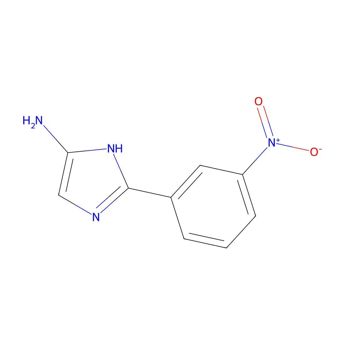 2-(3-Nitrophenyl)-1H-imidazol-4-amine molecular structure, CAS 2060032-09-7