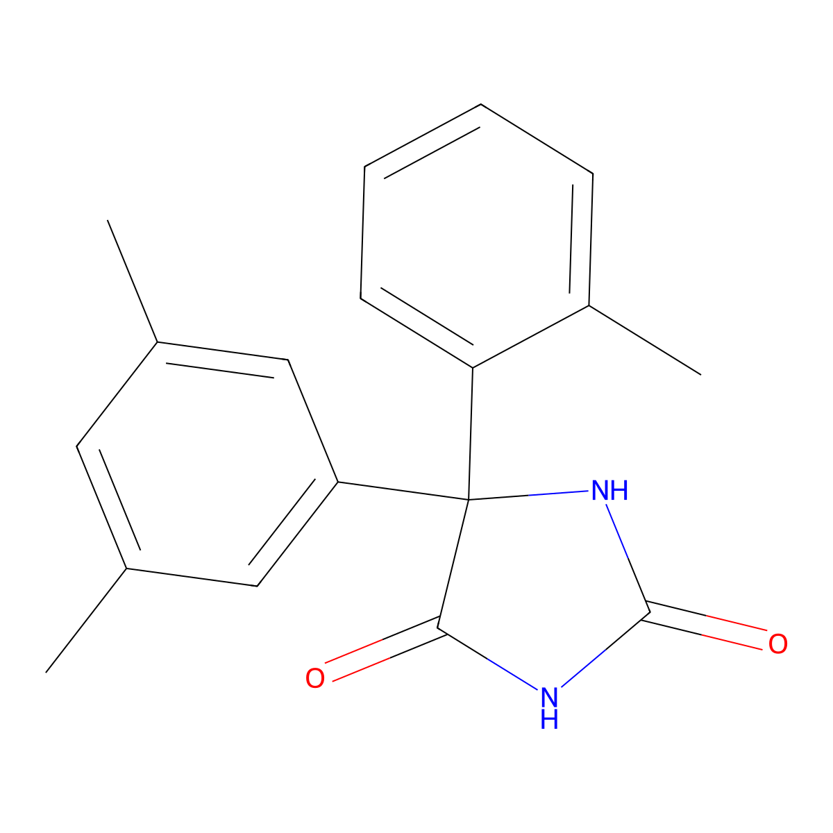 5-(3,5-Dimethylphenyl)-5-(2-methylphenyl)imidazolidine-2,4-dione molecular structure, CAS 2060032-14-4