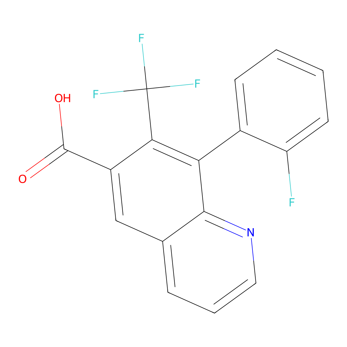 8-(2-Fluorophenyl)-7-(trifluoromethyl)quinoline-6-carboxylic acid molecular structure, CAS 2060032-16-6