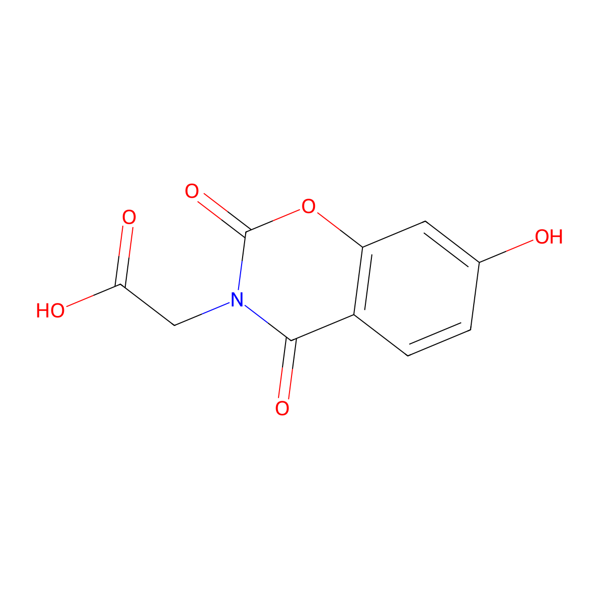 2-(7-Hydroxy-2,4-dioxo-3,4-dihydro-2H-1,3-benzoxazin-3-yl)acetic acid molecular structure, CAS 2060032-19-9