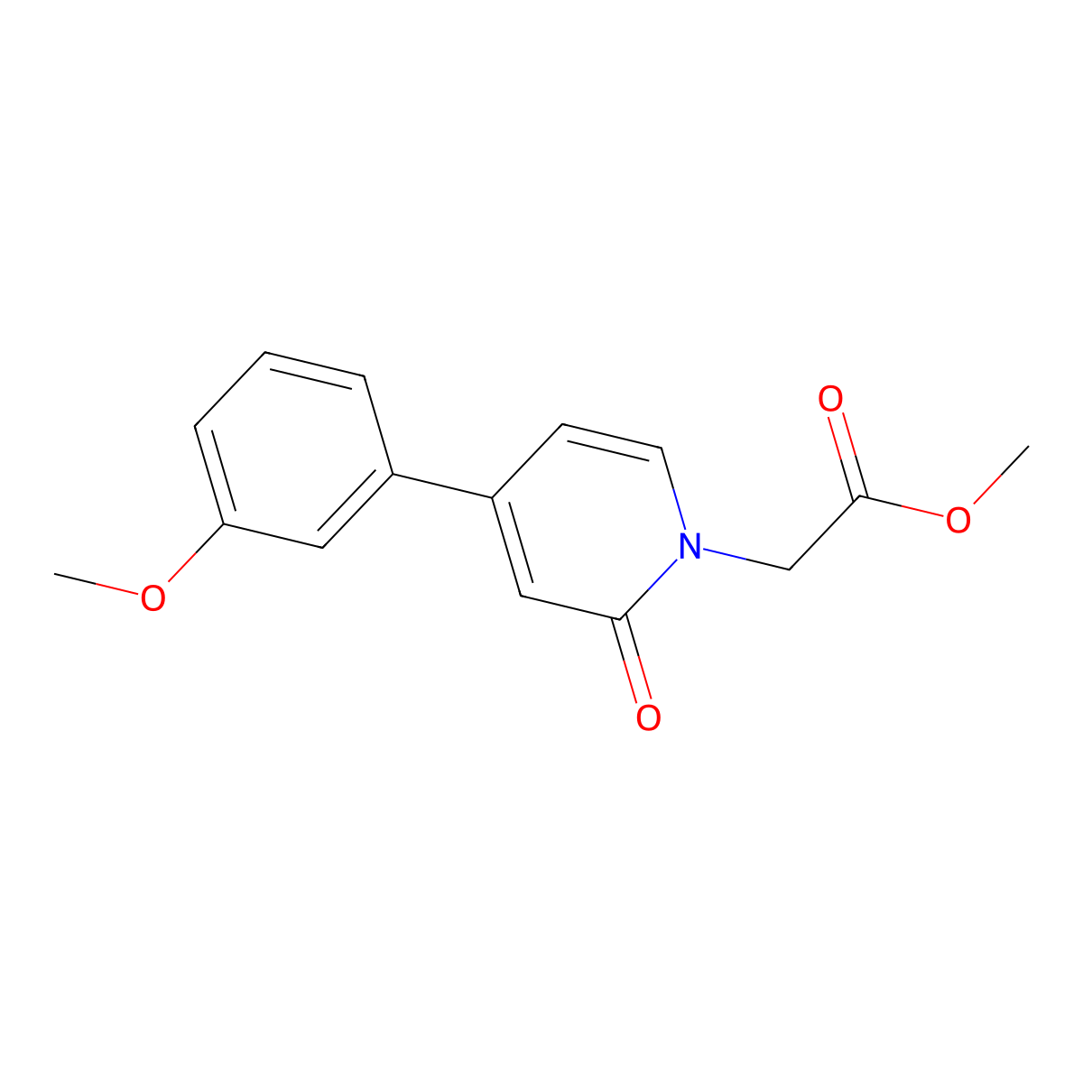 Methyl 2-[4-(3-methoxyphenyl)-2-oxo-1,2-dihydropyridin-1-yl]acetate molecular structure, CAS 2060032-22-4