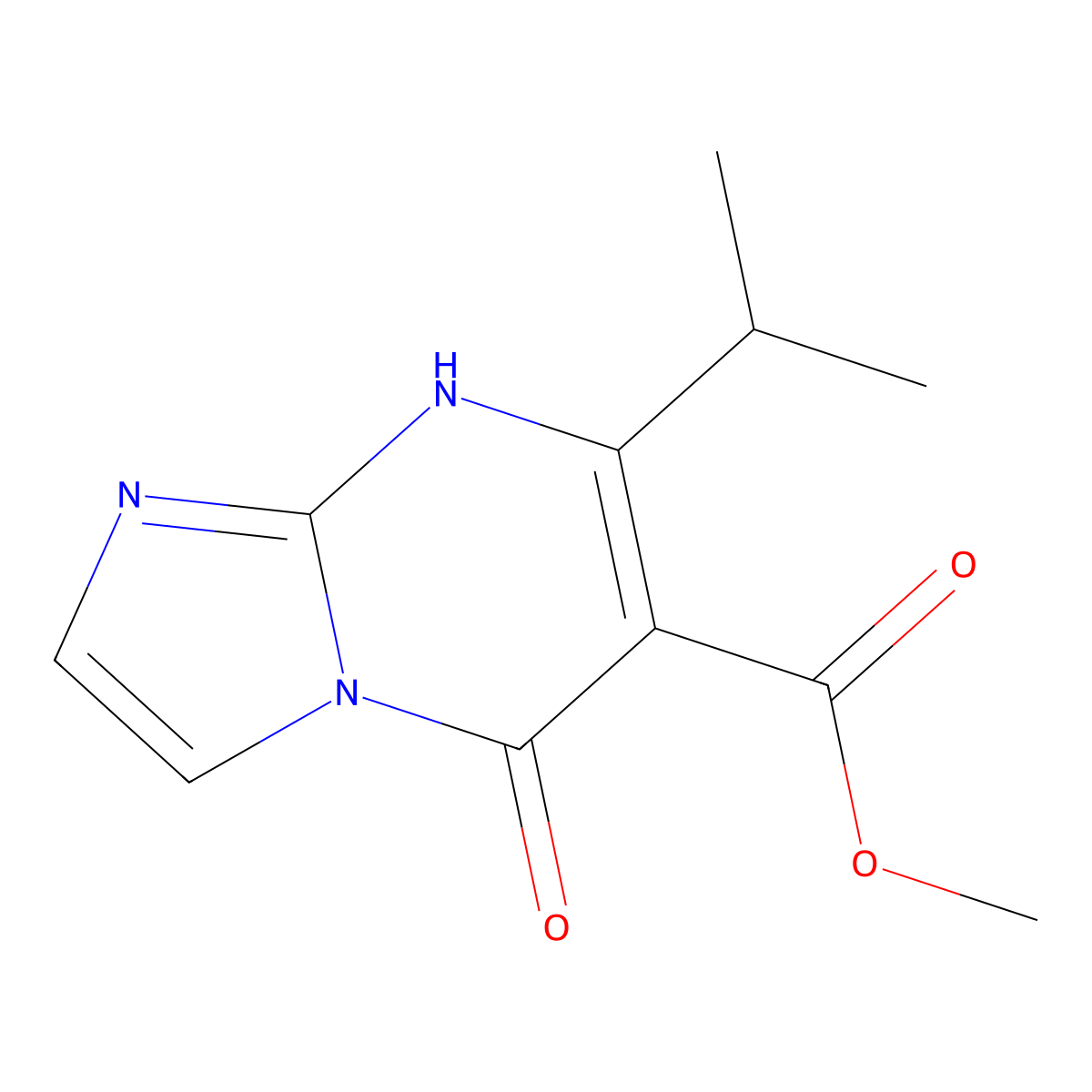 Methyl 5-oxo-7-(propan-2-yl)-1H,5H-imidazo[1,2-a]pyrimidine-6-carboxylate molecular structure, CAS 2060032-48-4