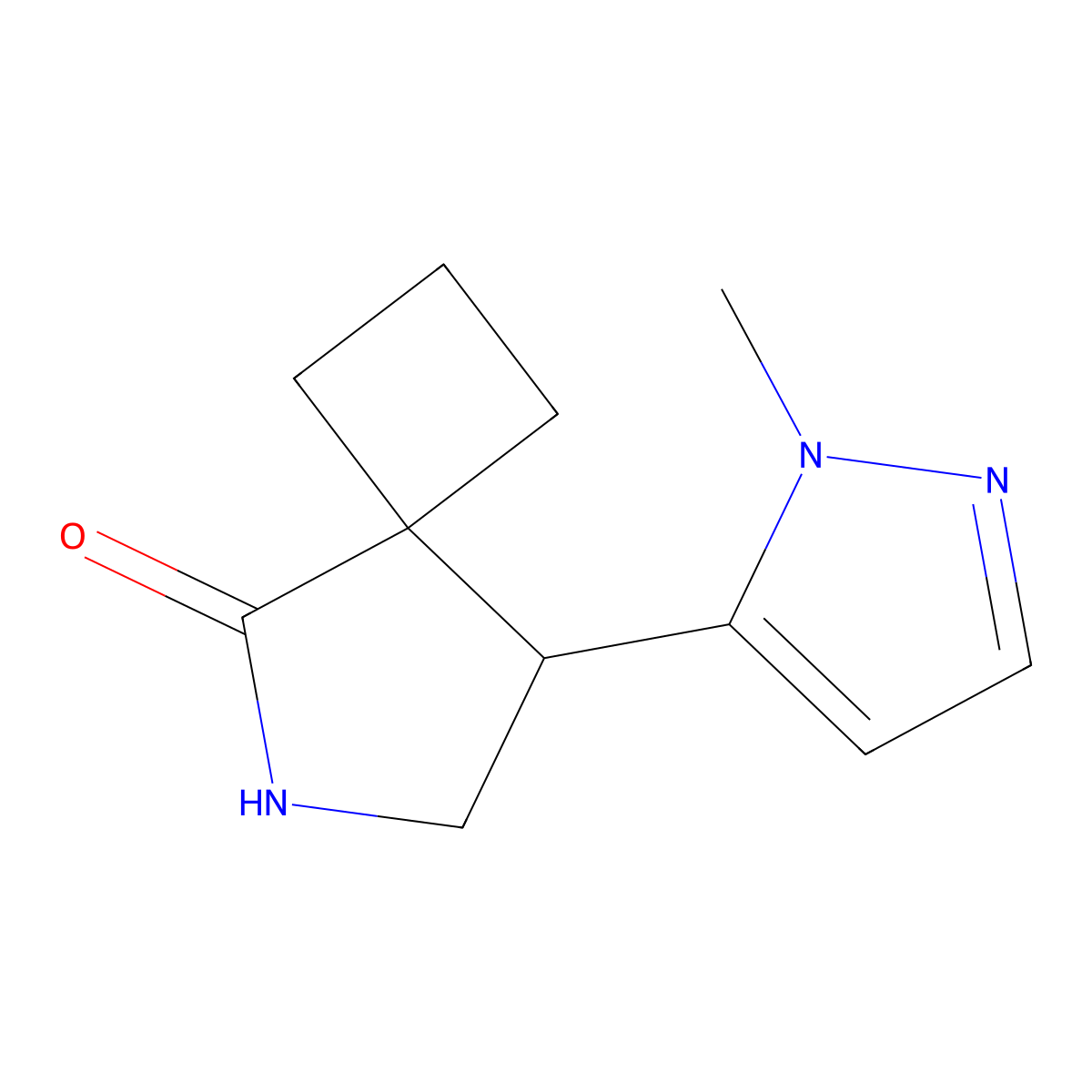 8-(1-Methyl-1H-pyrazol-5-yl)-6-azaspiro[3.4]octan-5-one molecular structure, CAS 2060032-61-1