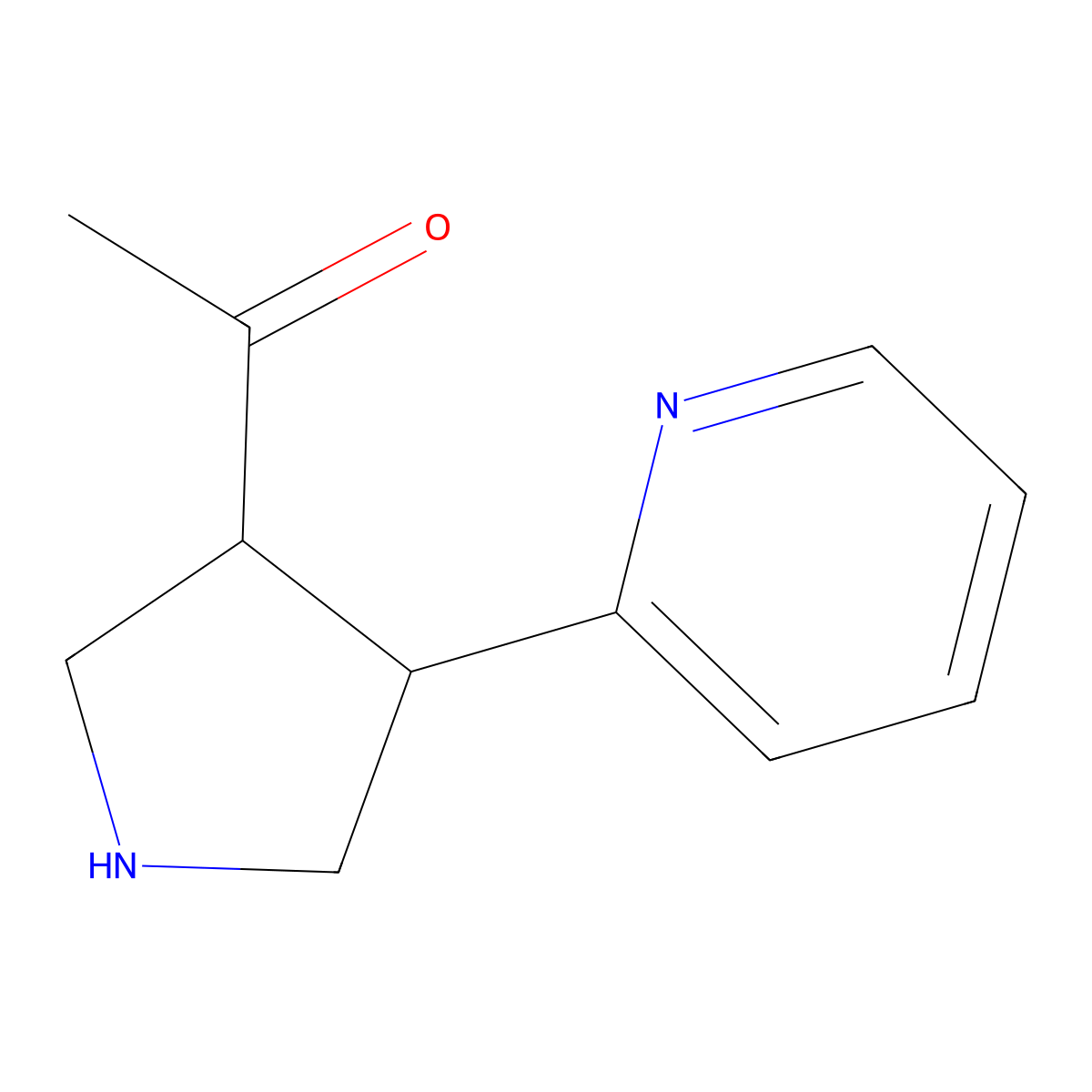 1-[4-(Pyridin-2-yl)pyrrolidin-3-yl]ethan-1-one molecular structure, CAS 2060032-62-2
