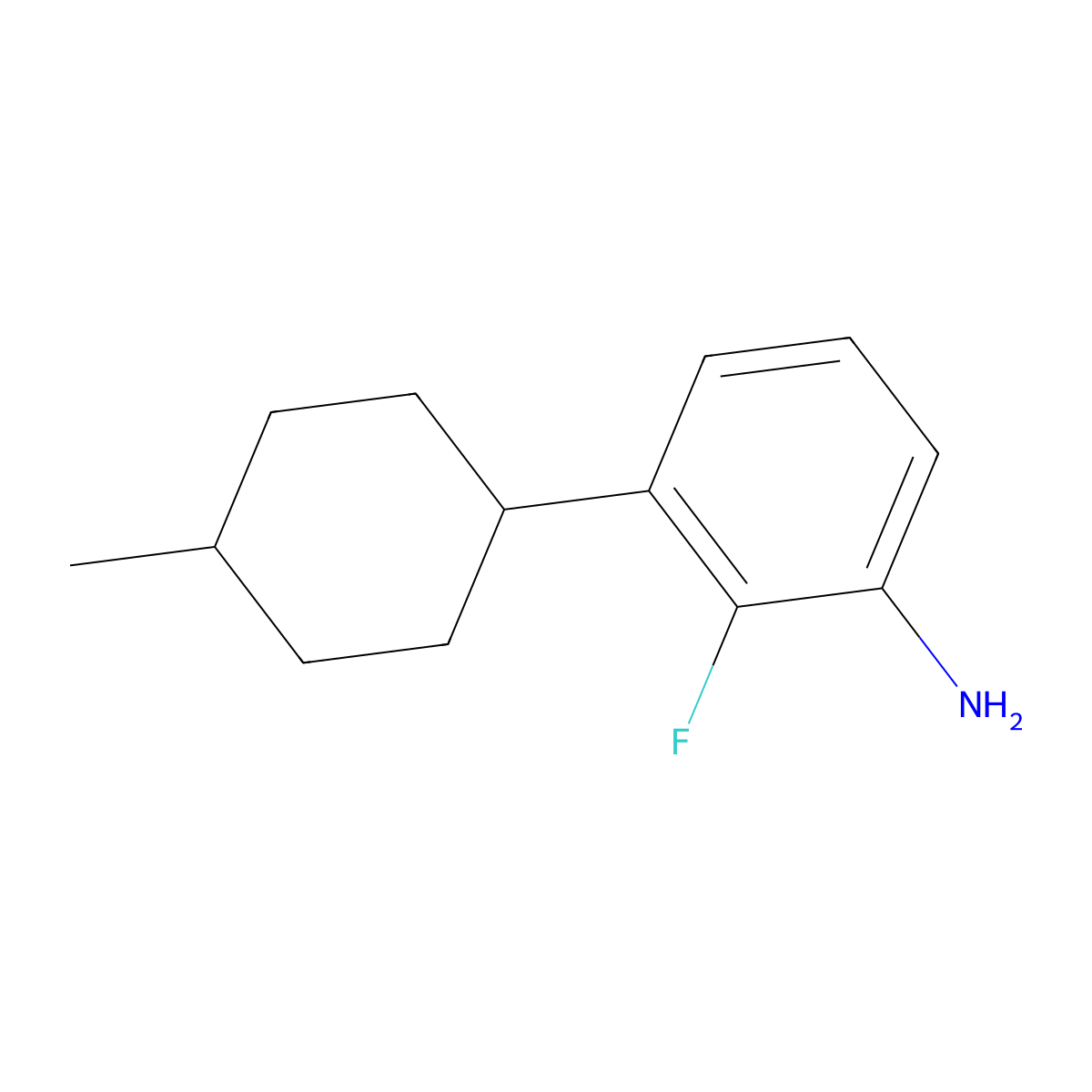 2-Fluoro-3-(4-methylcyclohexyl)aniline molecular structure, CAS 2060032-65-5