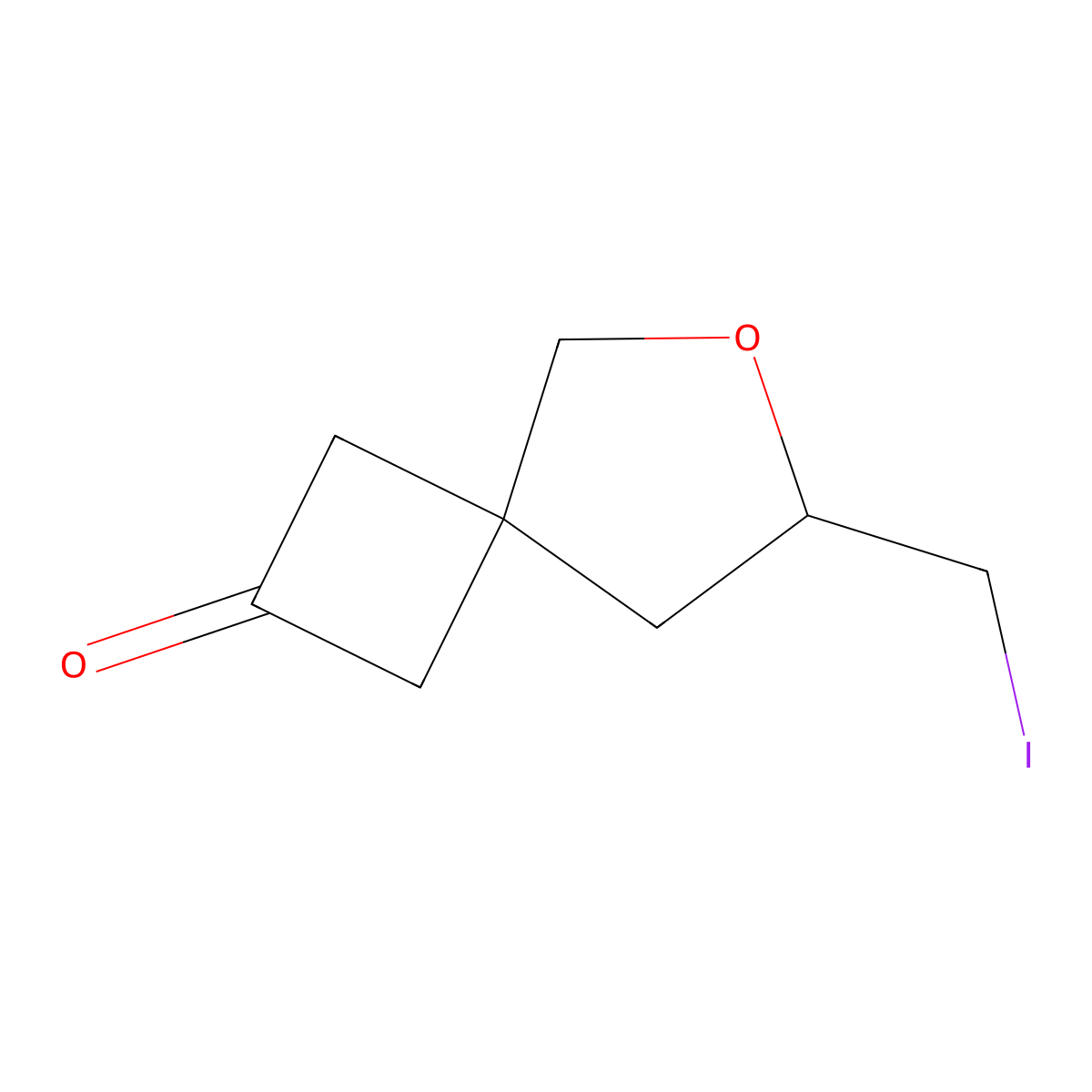 7-(Iodomethyl)-6-oxaspiro[3.4]octan-2-one molecular structure, CAS 2060032-66-6