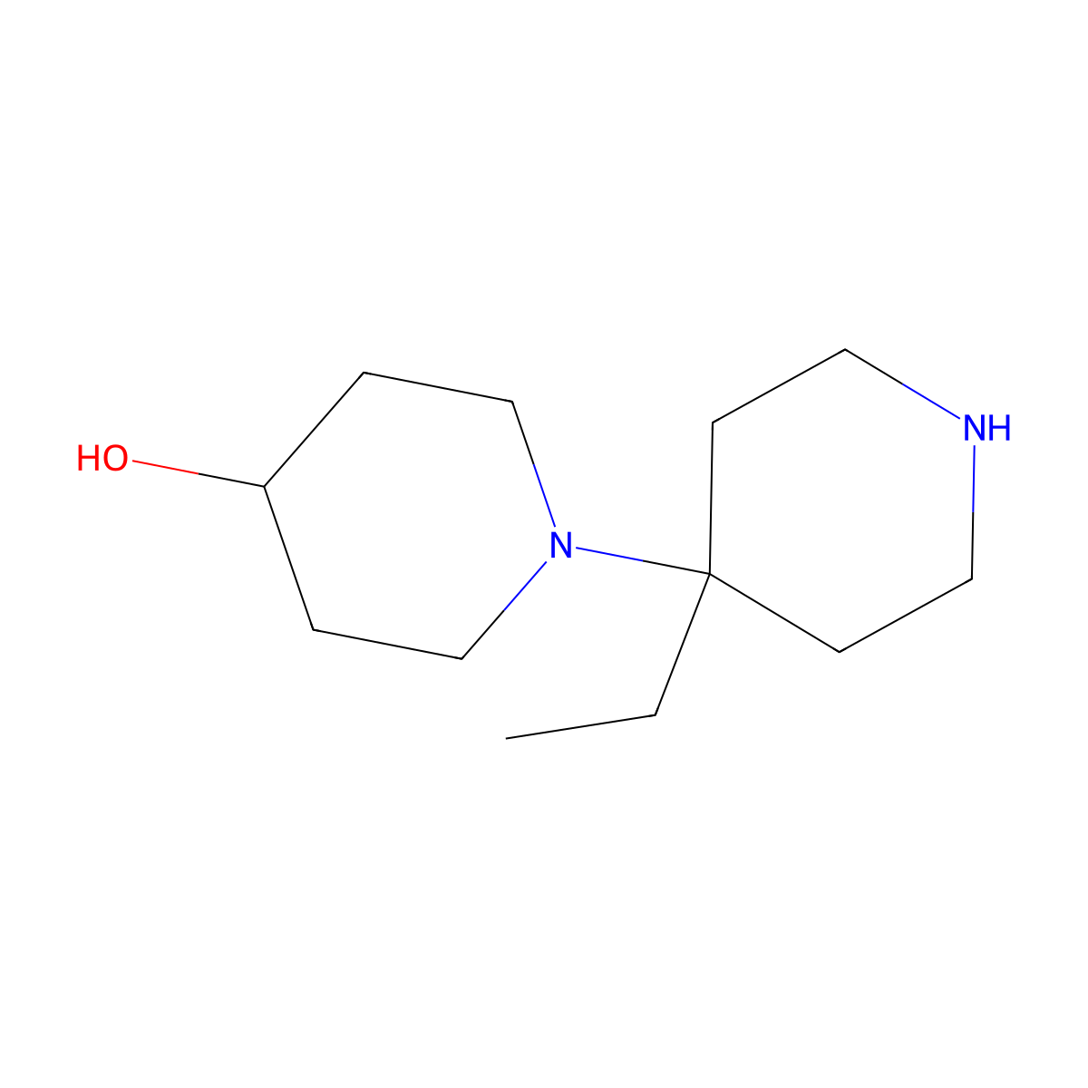 1-(4-Ethylpiperidin-4-yl)piperidin-4-ol molecular structure, CAS 2060032-68-8