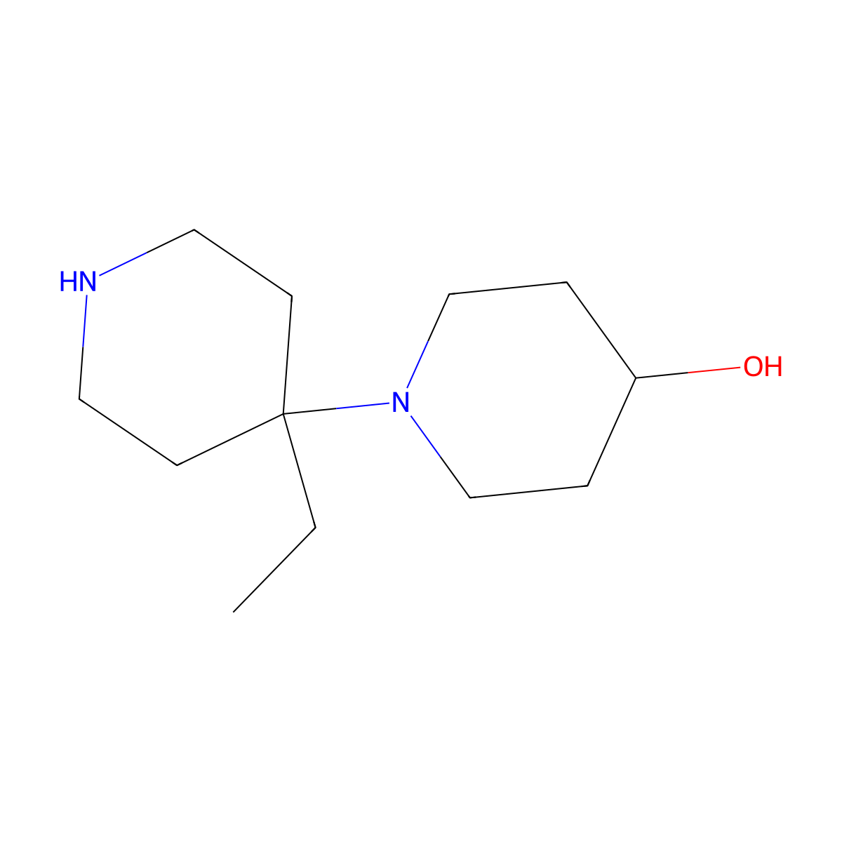 1-(4-Ethylpiperidin-4-yl)piperidin-4-ol molecular structure, CAS 2060032-68-8