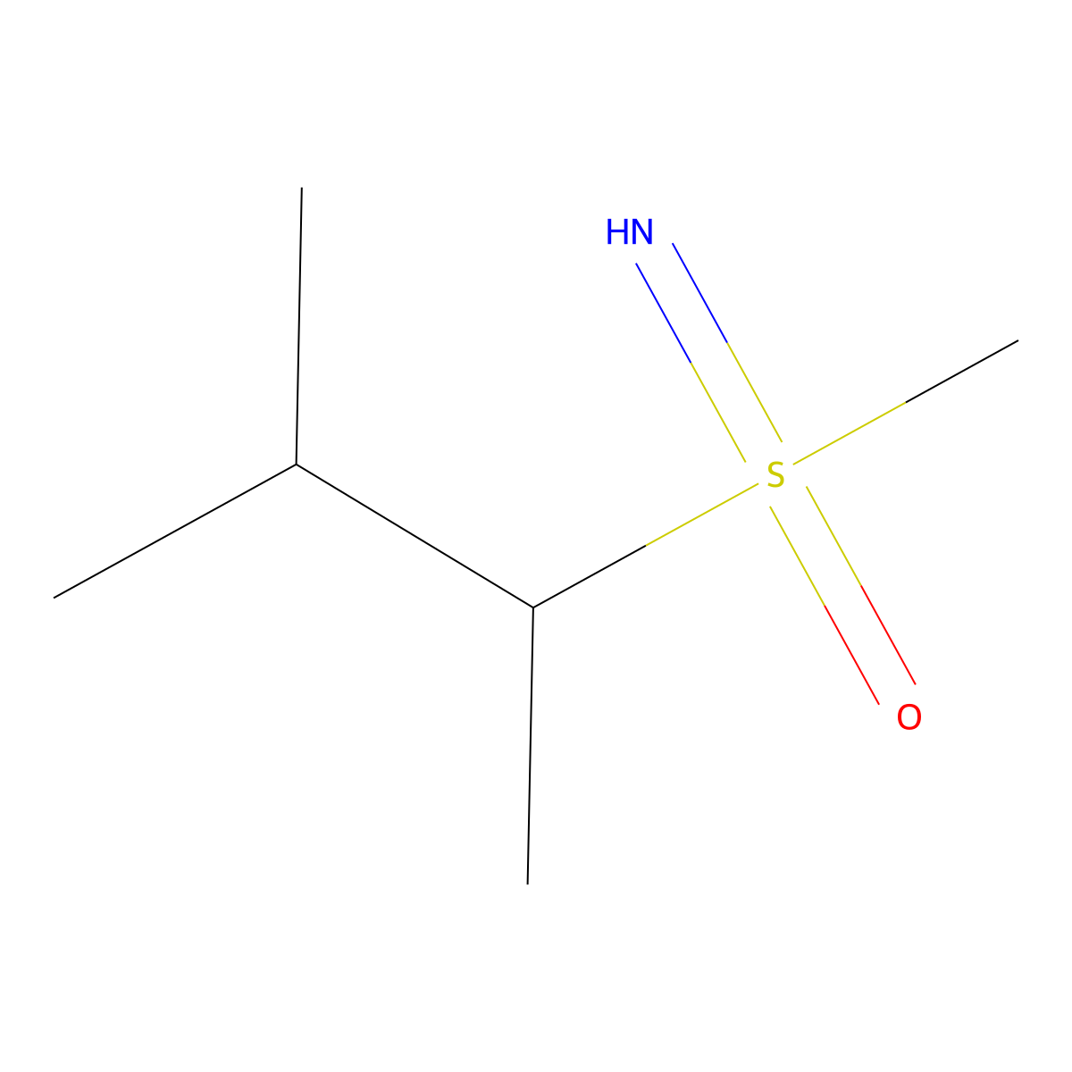Imino(methyl)(3-methylbutan-2-yl)-lambda6-sulfanone molecular structure, CAS 2060032-72-4
