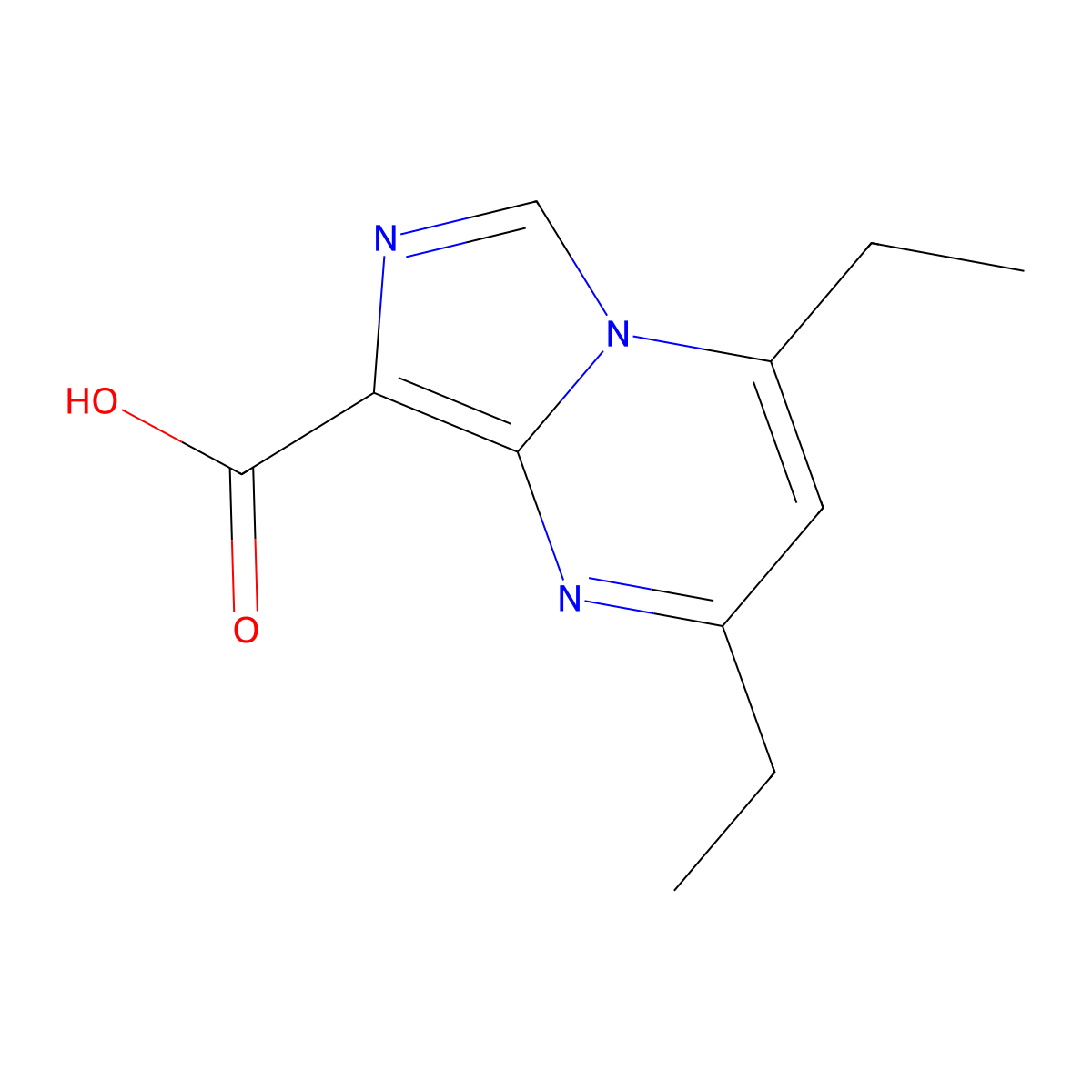 2,4-Diethylimidazo[1,5-a]pyrimidine-8-carboxylic acid molecular structure, CAS 2060032-73-5