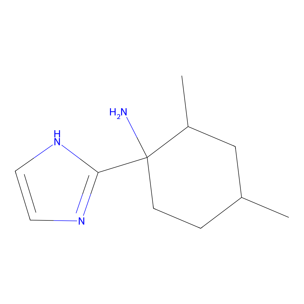 1-(1H-Imidazol-2-yl)-2,4-dimethylcyclohexan-1-amine molecular structure, CAS 2060032-76-8