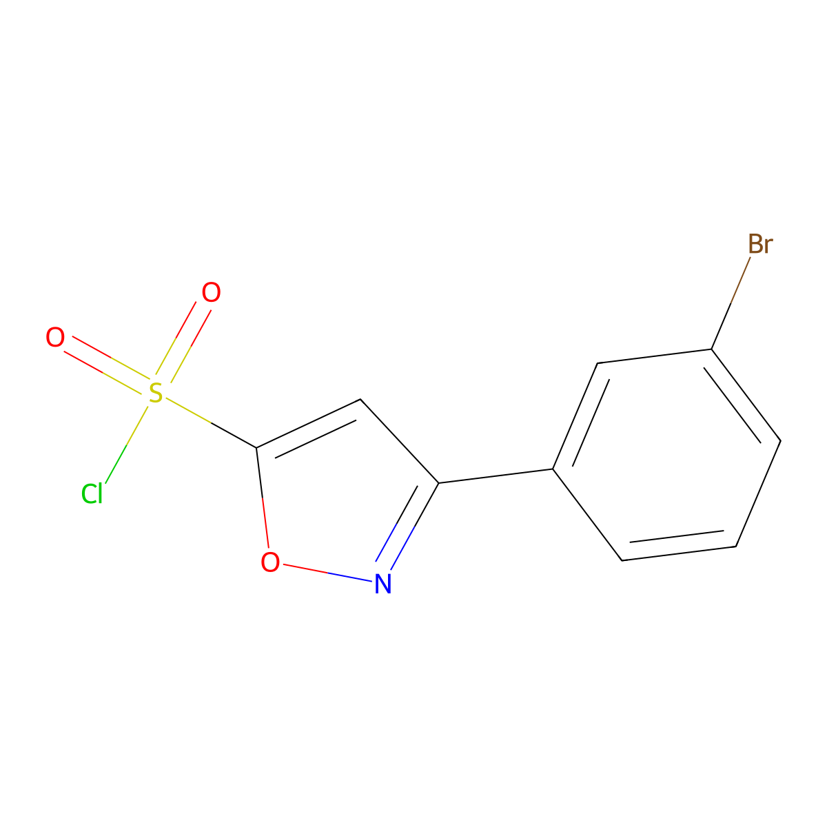 3-(3-Bromophenyl)-1,2-oxazole-5-sulfonyl chloride molecular structure, CAS 2060032-79-1