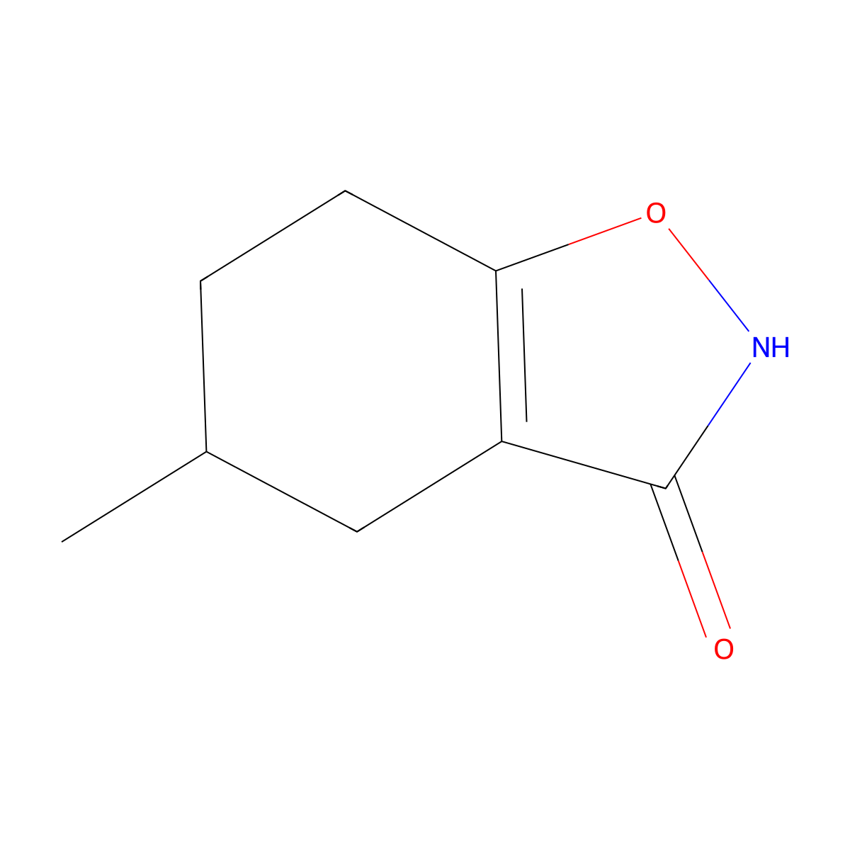 5-Methyl-4,5,6,7-tetrahydro-1,2-benzoxazol-3-ol molecular structure, CAS 2060032-80-4