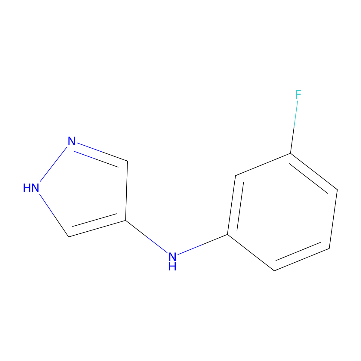 N-(3-Fluorophenyl)-1H-pyrazol-4-amine molecular structure, CAS 2060032-83-7