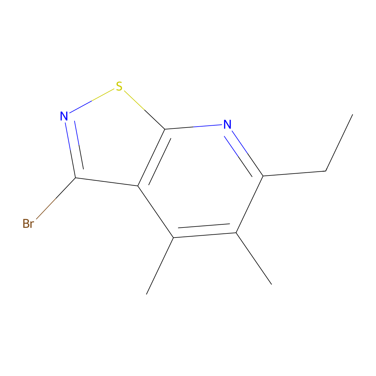 3-Bromo-6-ethyl-4,5-dimethyl-[1,2]thiazolo[5,4-b]pyridine molecular structure, CAS 2060032-88-2