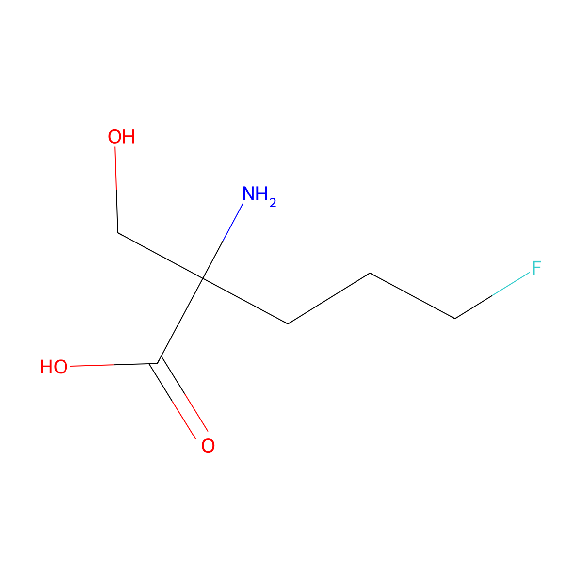 2-Amino-5-fluoro-2-(hydroxymethyl)pentanoic acid molecular structure, CAS 2060032-89-3