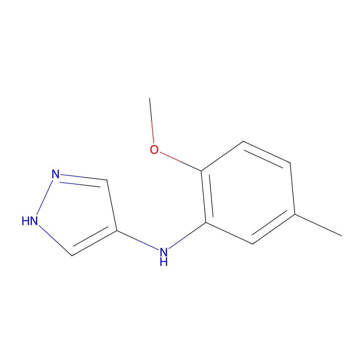 N-(2-Methoxy-5-methylphenyl)-1H-pyrazol-4-amine molecular structure, CAS 2060032-91-7