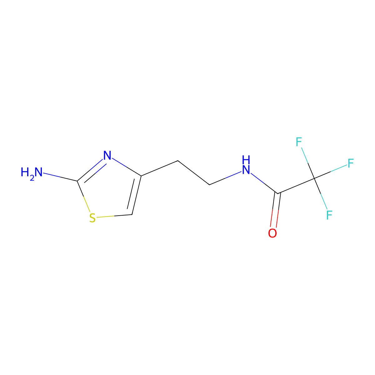 N-[2-(2-Amino-1,3-thiazol-4-yl)ethyl]-2,2,2-trifluoroacetamide molecular structure, CAS 2060032-98-4