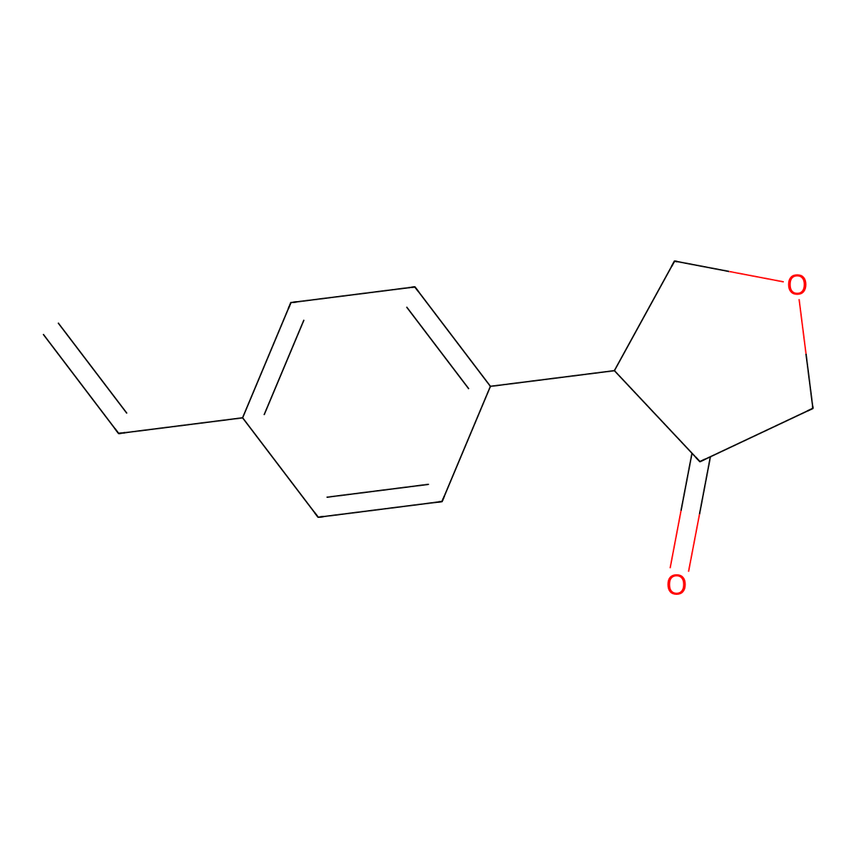 4-(4-Ethenylphenyl)oxolan-3-one molecular structure, CAS 2060032-99-5