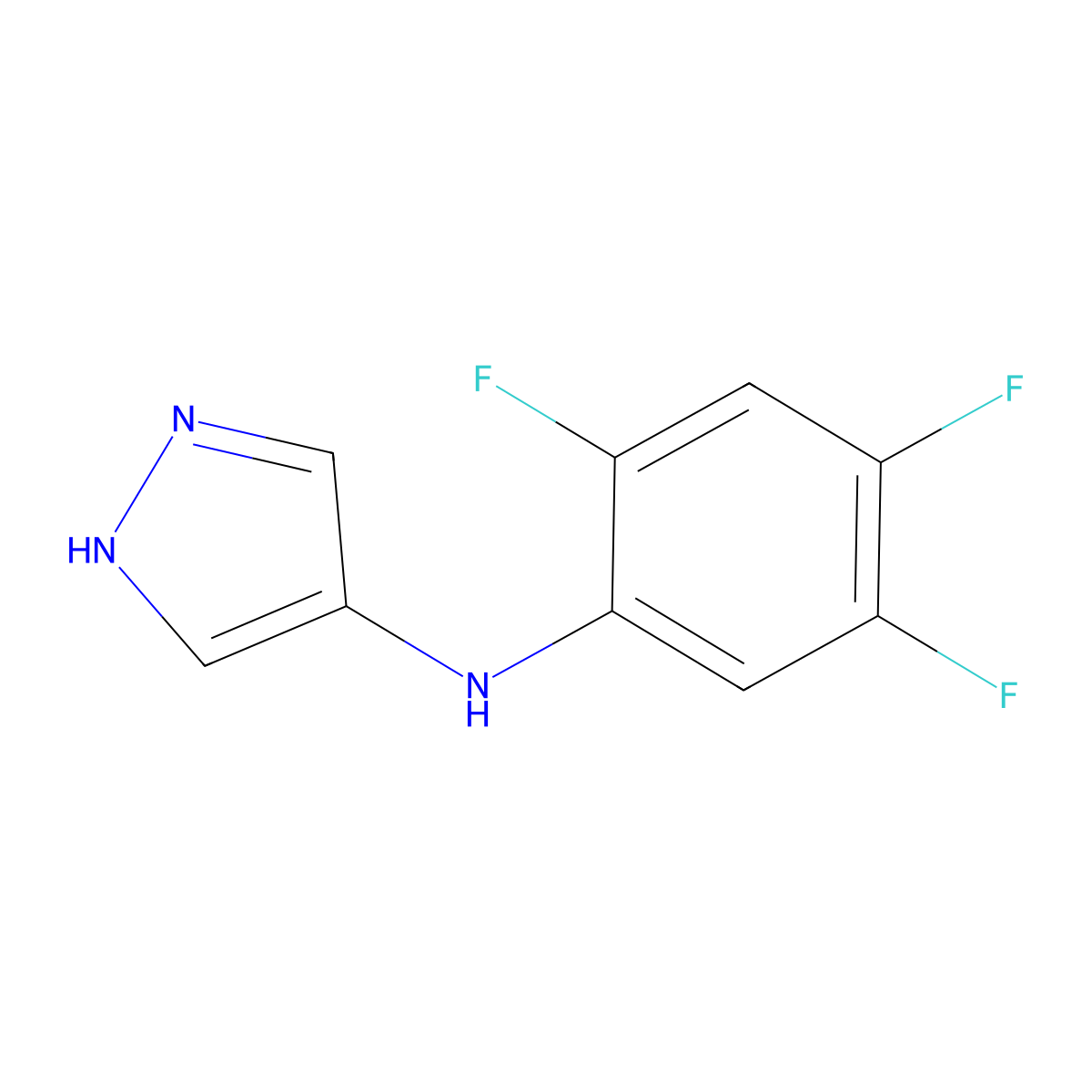 N-(2,4,5-Trifluorophenyl)-1H-pyrazol-4-amine molecular structure, CAS 2060033-01-2