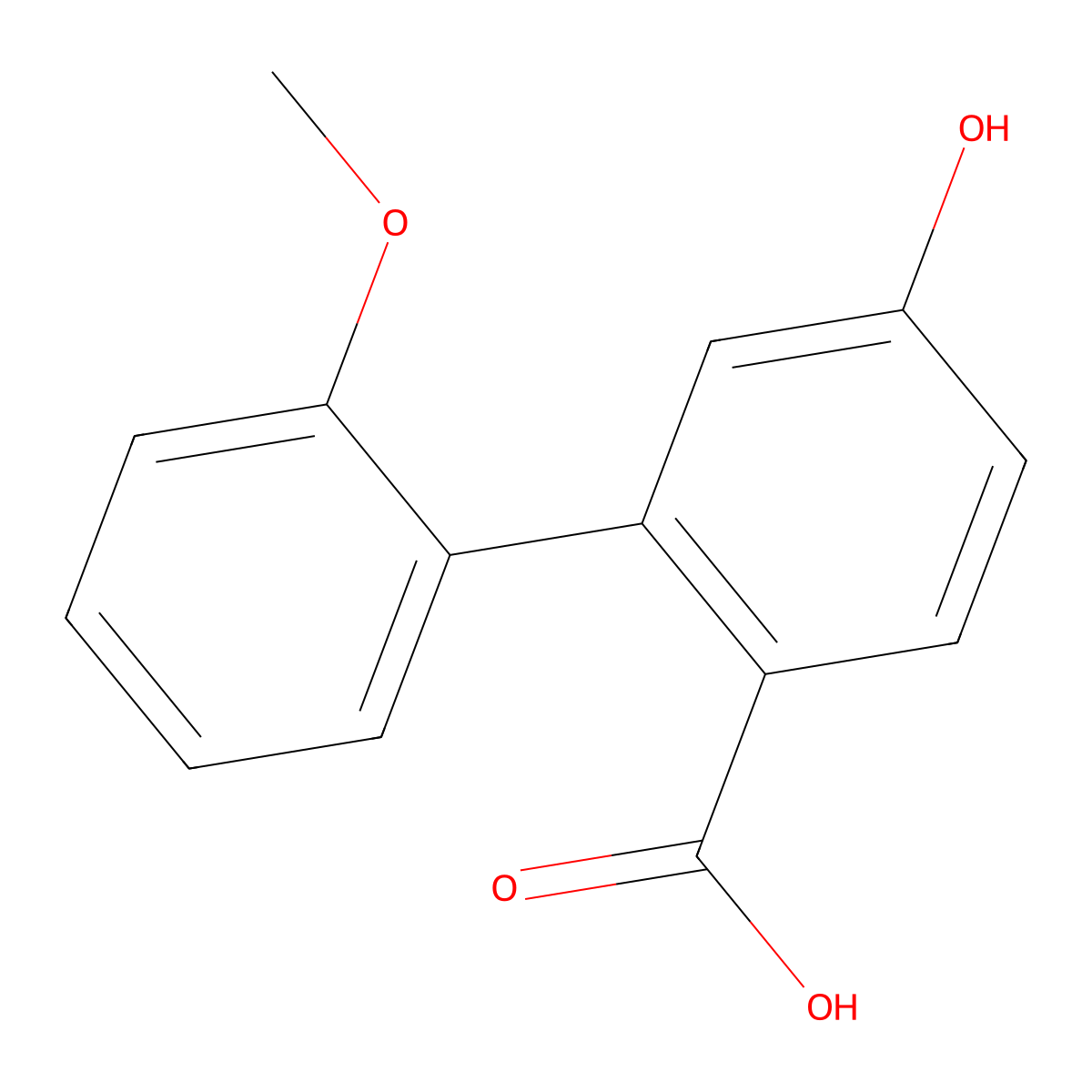 4-Hydroxy-2-(2-methoxyphenyl)benzoic acid molecular structure, CAS 2060033-09-0