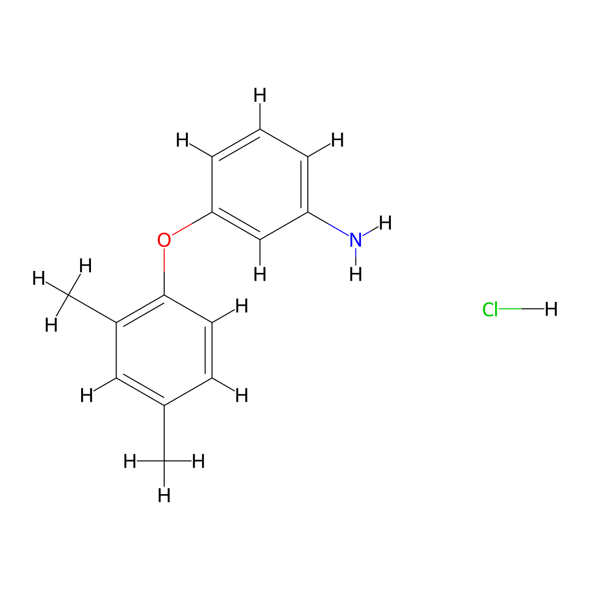 3-(2,4-Dimethylphenoxy)aniline hydrochloride molecular structure, CAS 2060033-12-5