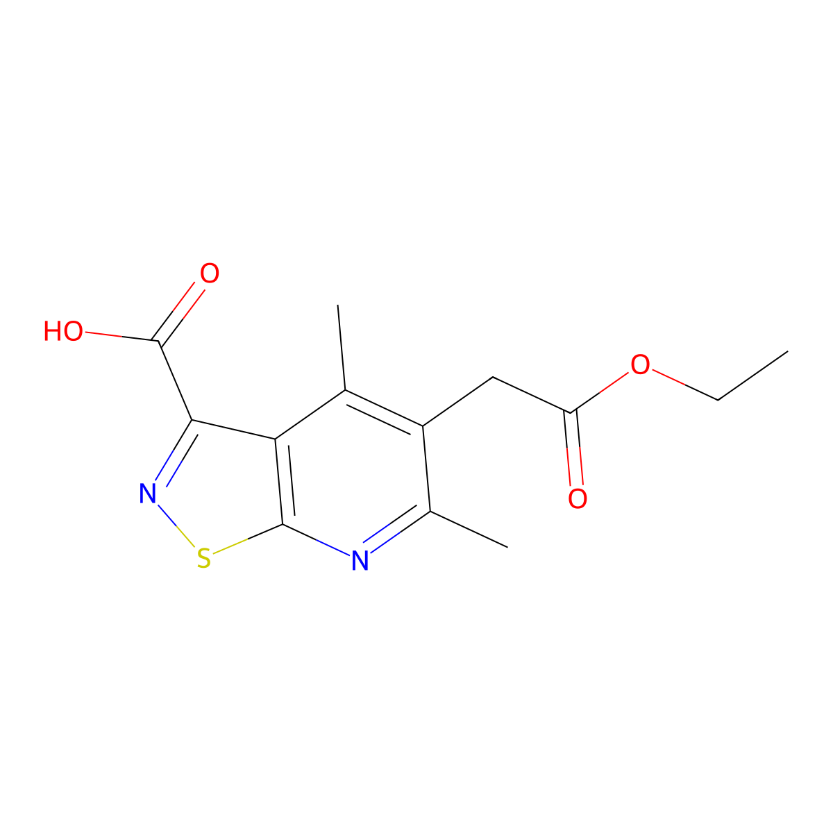 5-(2-Ethoxy-2-oxoethyl)-4,6-dimethyl-[1,2]thiazolo[5,4-b]pyridine-3-carboxylic acid molecular structure, CAS 2060033-17-0