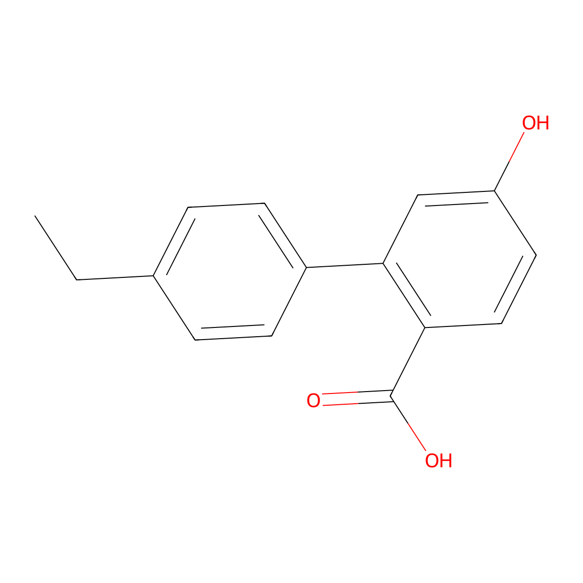 2-(4-Ethylphenyl)-4-hydroxybenzoic acid molecular structure, CAS 2060033-18-1