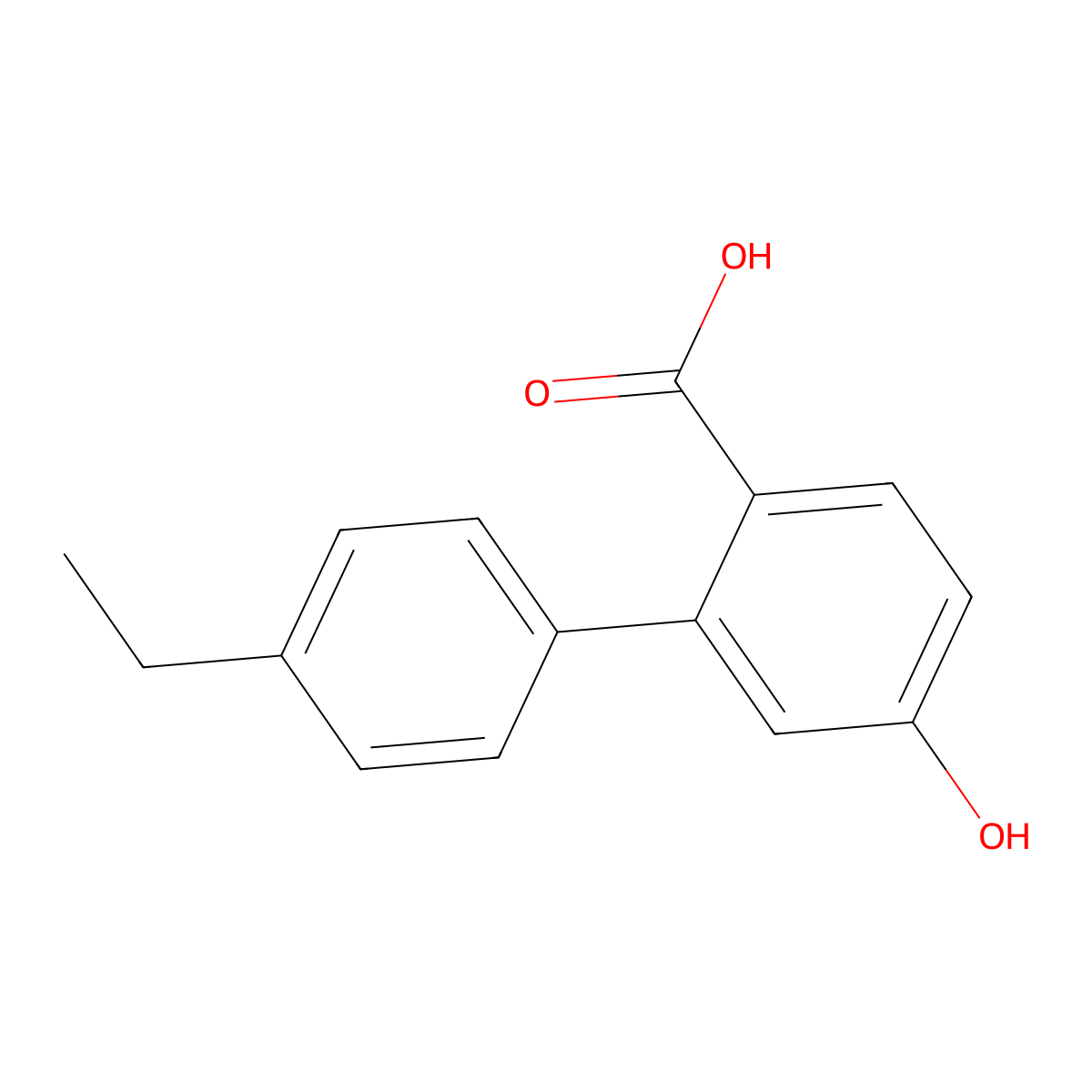 2-(4-Ethylphenyl)-4-hydroxybenzoic acid molecular structure, CAS 2060033-18-1
