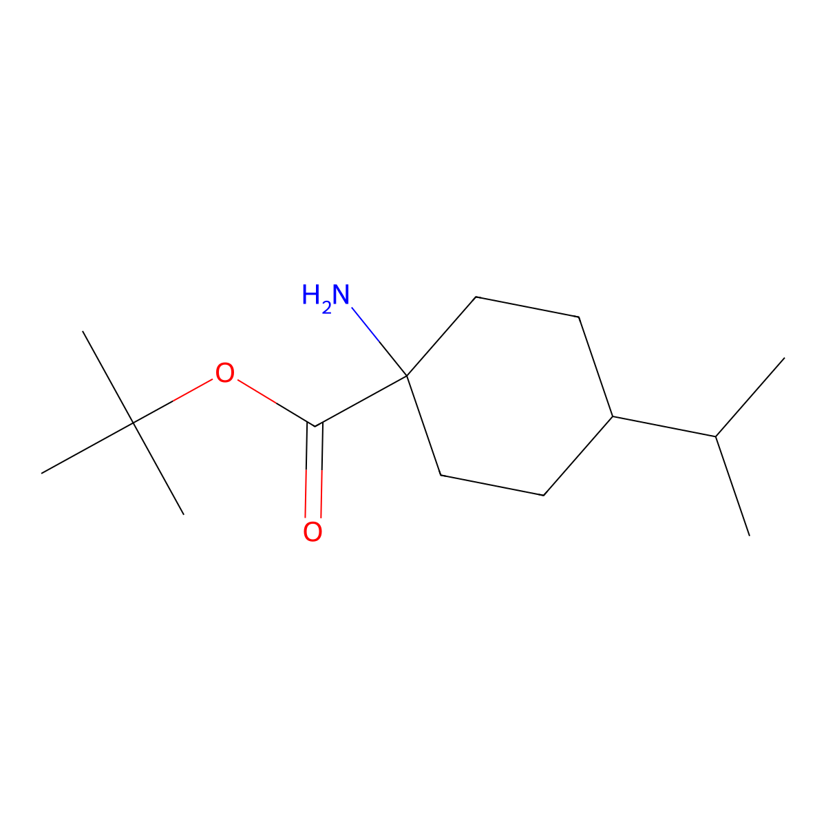 tert-Butyl 1-amino-4-(propan-2-yl)cyclohexane-1-carboxylate molecular structure, CAS 2060033-27-2