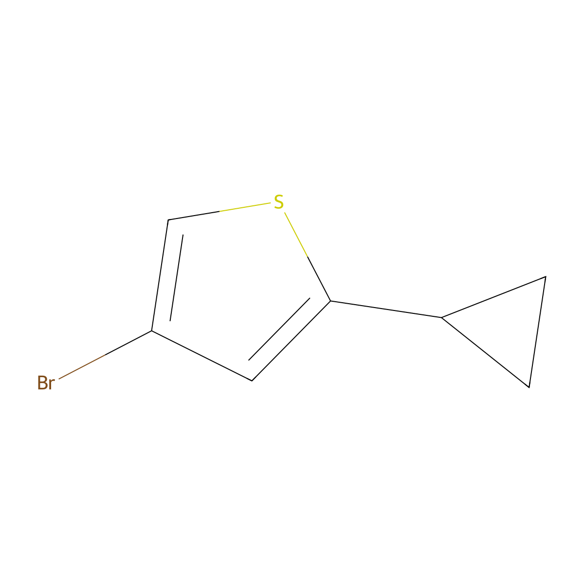 4-Bromo-2-cyclopropylthiophene molecular structure, CAS 2060033-30-7