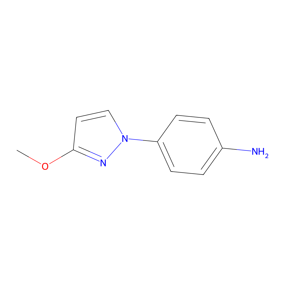 4-(3-Methoxy-1H-pyrazol-1-yl)aniline molecular structure, CAS 2060033-31-8