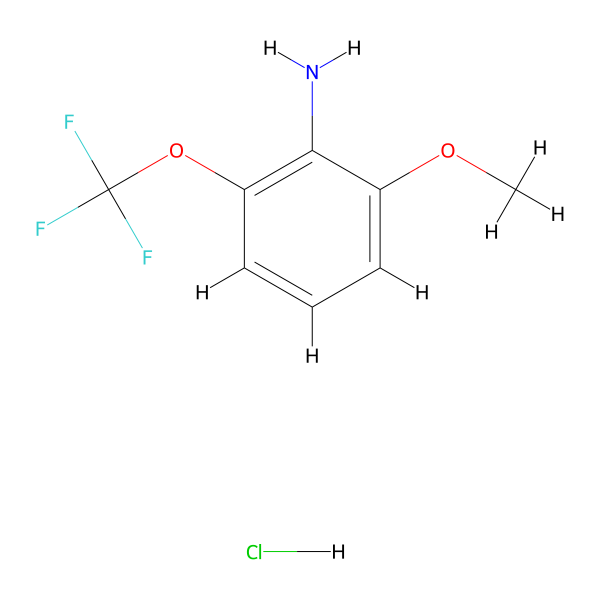2-Methoxy-6-(trifluoromethoxy)aniline hydrochloride molecular structure, CAS 2060033-32-9