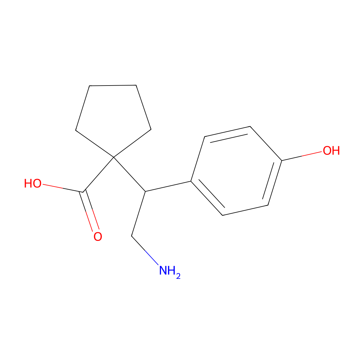 1-[2-Amino-1-(4-hydroxyphenyl)ethyl]cyclopentane-1-carboxylic acid molecular structure, CAS 2060033-40-9