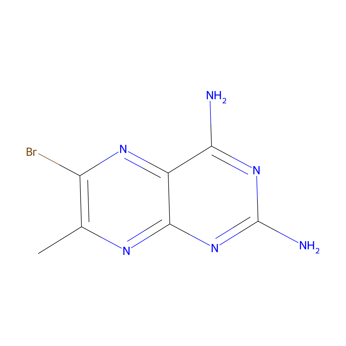 6-Bromo-7-methylpteridine-2,4-diamine molecular structure, CAS 2060033-61-4