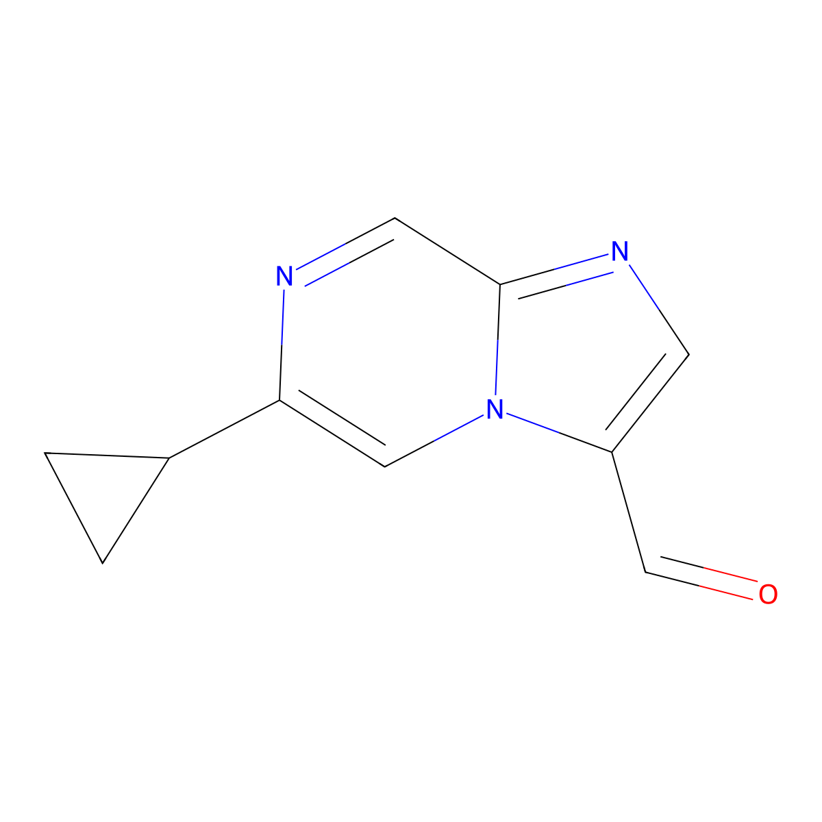 6-Cyclopropylimidazo[1,2-a]pyrazine-3-carbaldehyde molecular structure, CAS 2060033-64-7