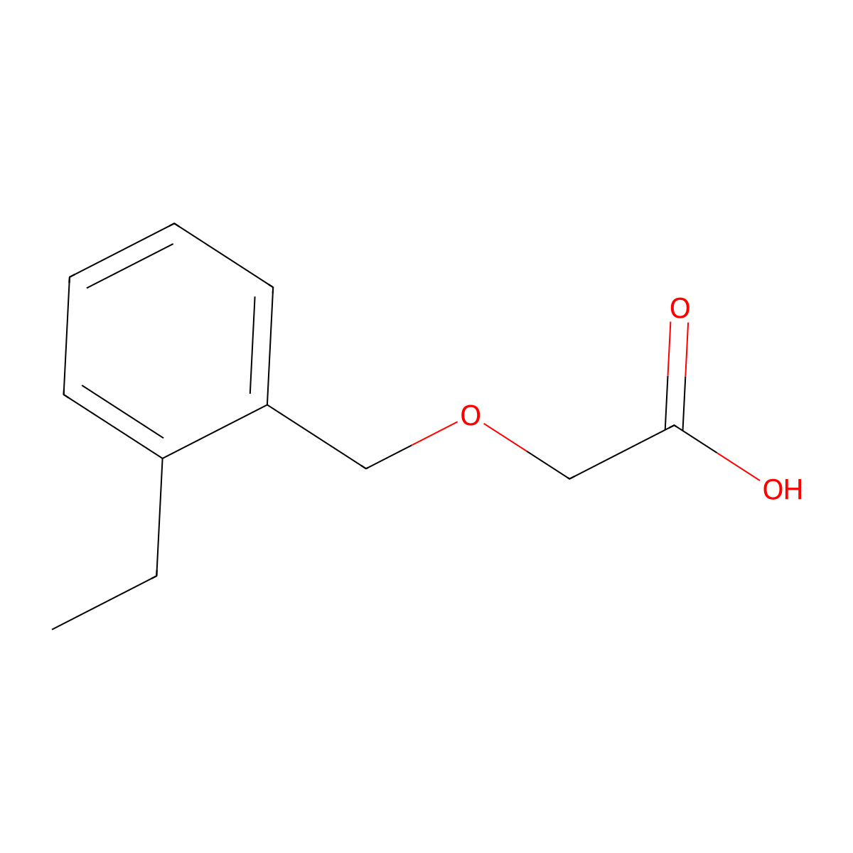 2-[(2-Ethylphenyl)methoxy]acetic acid molecular structure, CAS 2060033-73-8